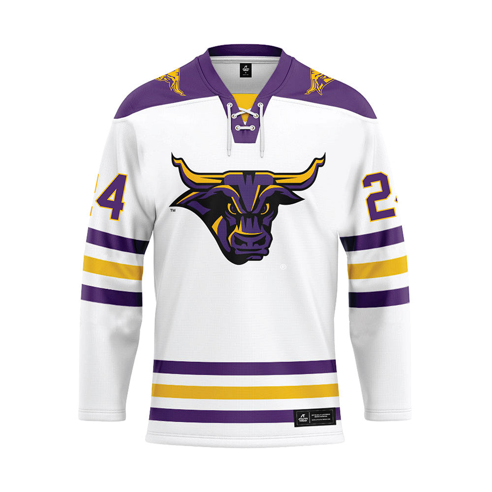Minn. St. - NCAA Women's Ice Hockey : Taylor Otremba - White Hockey Jersey-0