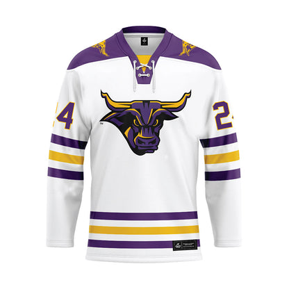 Minn. St. - NCAA Women's Ice Hockey : Taylor Otremba - White Hockey Jersey-0