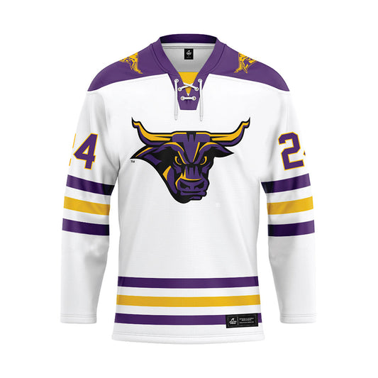 Minn. St. - NCAA Women's Ice Hockey : Taylor Otremba - White Hockey Jersey-0