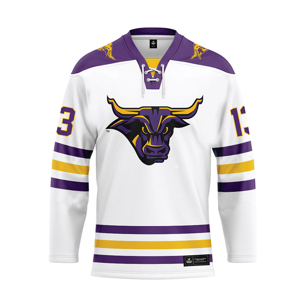 Minn. St. - NCAA Women's Ice Hockey : Kendall Hassler - White Hockey Jersey-0