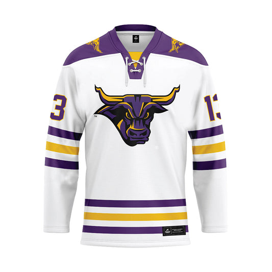 Minn. St. - NCAA Women's Ice Hockey : Kendall Hassler - White Hockey Jersey-0