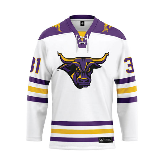 Minn. St. - NCAA Women's Ice Hockey : Kaydence Roeske - White Hockey Jersey-0