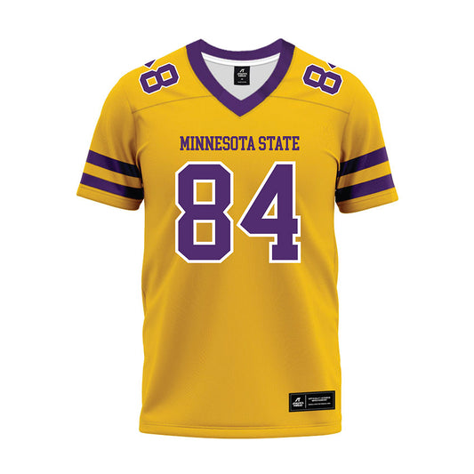 Minn. St. - NCAA Football : Bode Goerger - Gold Premium Football Jersey-0