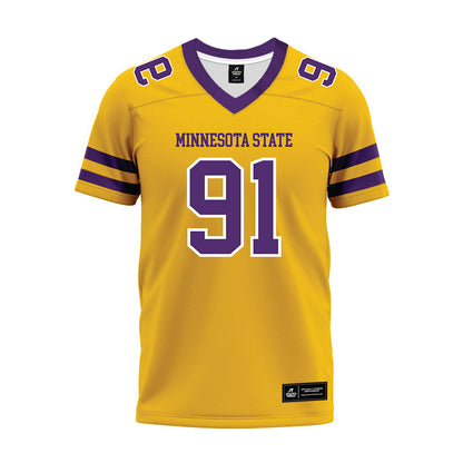 Minn. St. - NCAA Football : Sam Bossman - Gold Premium Football Jersey-0