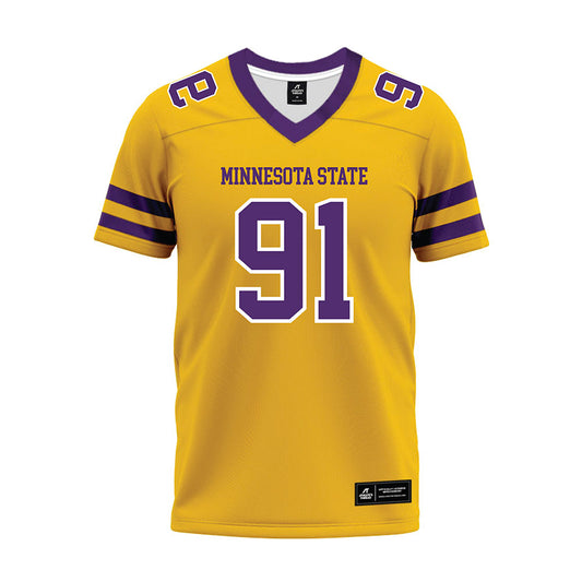 Minn. St. - NCAA Football : Sam Bossman - Gold Premium Football Jersey-0