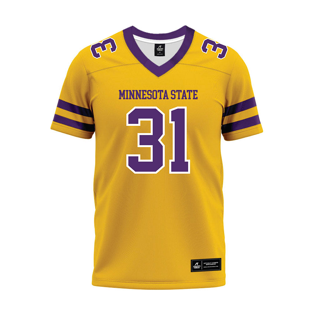 Minn. St. - NCAA Football : Cole Rogers - Gold Premium Football Jersey-0