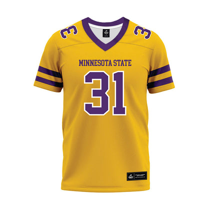 Minn. St. - NCAA Football : Cole Rogers - Gold Premium Football Jersey-0