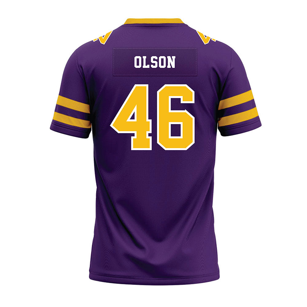 Minn. St. - NCAA Football : Tanner Olson - Purple Premium Football Jersey-1