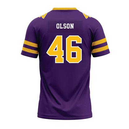 Minn. St. - NCAA Football : Tanner Olson - Purple Premium Football Jersey-1