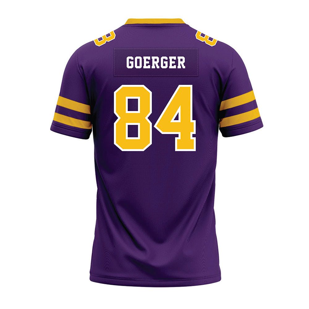 Minn. St. - NCAA Football : Bode Goerger - Purple Premium Football Jersey-1