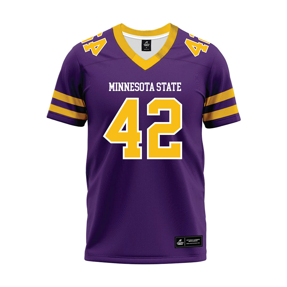 Minn. St. - NCAA Football : Colton Hoffman - Purple Premium Football Jersey-0