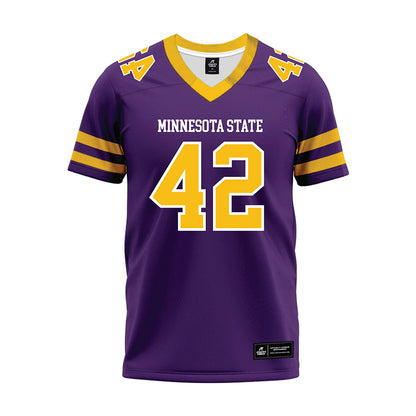 Minn. St. - NCAA Football : Colton Hoffman - Purple Premium Football Jersey-0