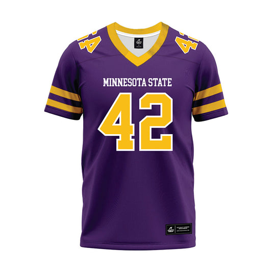 Minn. St. - NCAA Football : Colton Hoffman - Purple Premium Football Jersey-0