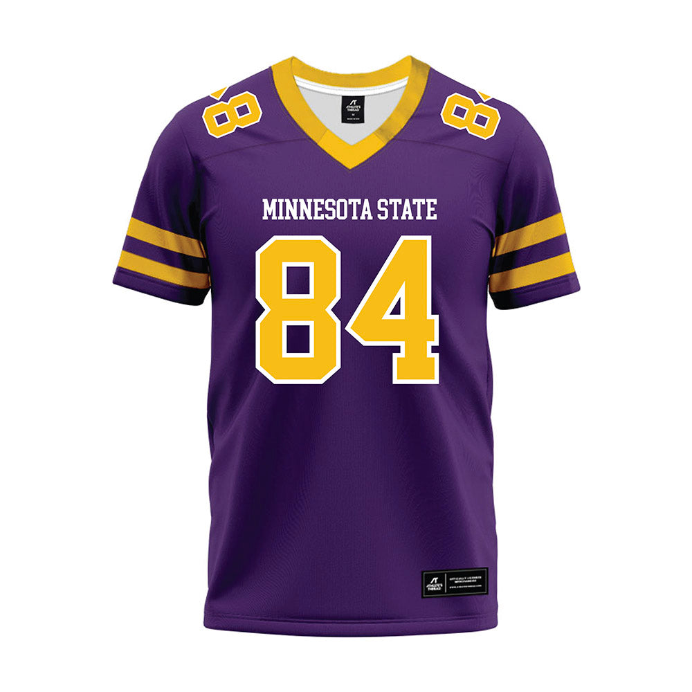 Minn. St. - NCAA Football : Bode Goerger - Purple Premium Football Jersey-0