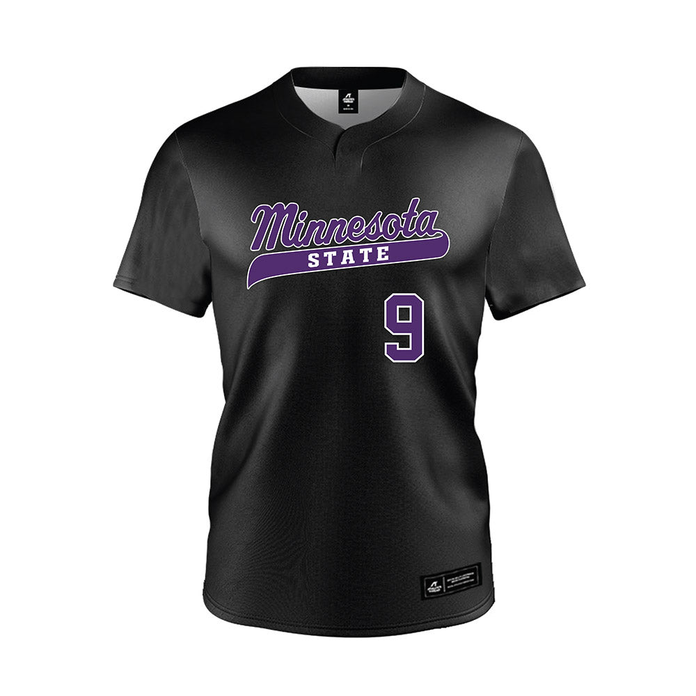Minn. St. - NCAA Baseball : Charlie Schau - Black Jersey-0