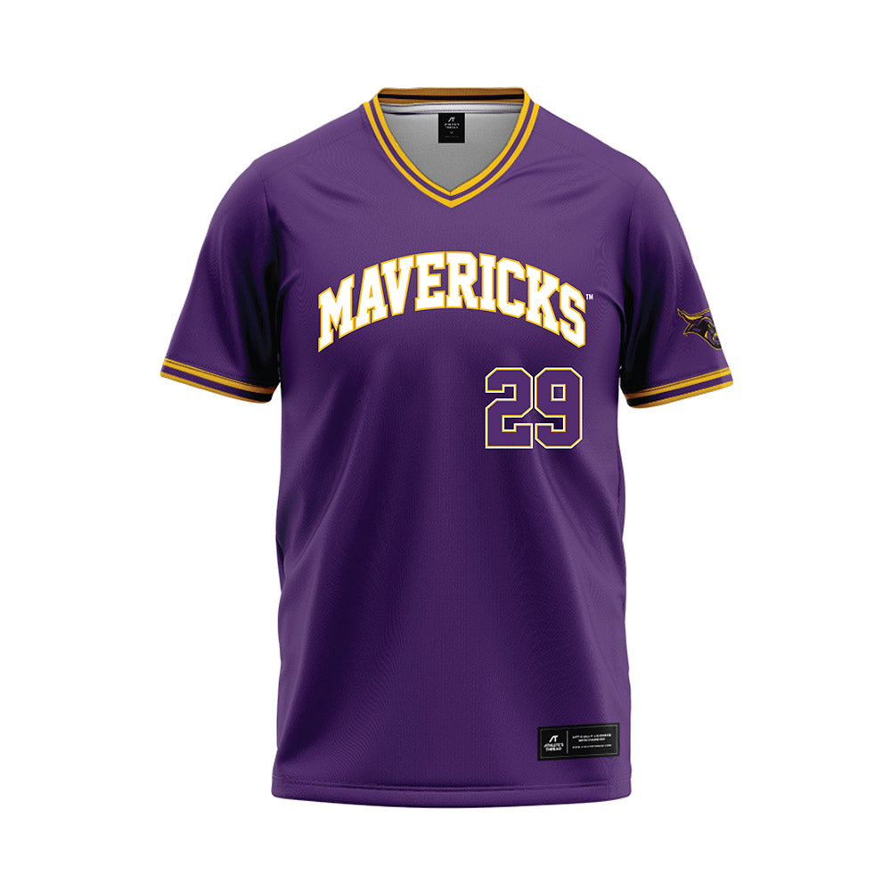 Minn. St. - NCAA Baseball : Daniel Zang - Purple Baseball Jersey-0