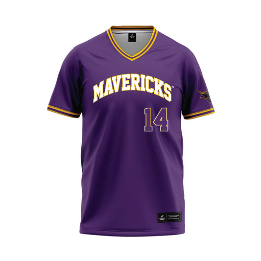 Minn. St. - NCAA Baseball : Louis Magers - Purple Baseball Jersey-0