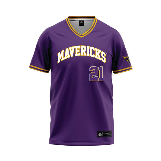 Minn. St. - NCAA Baseball : Gannon Reidinger - Purple Baseball Jersey-0