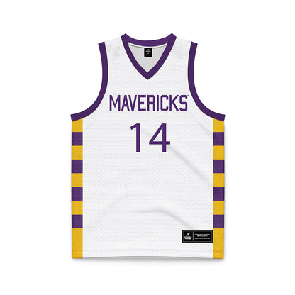 Minn. St. - NCAA Men's Basketball : Malcolm Jones - White Basketball Jersey-0
