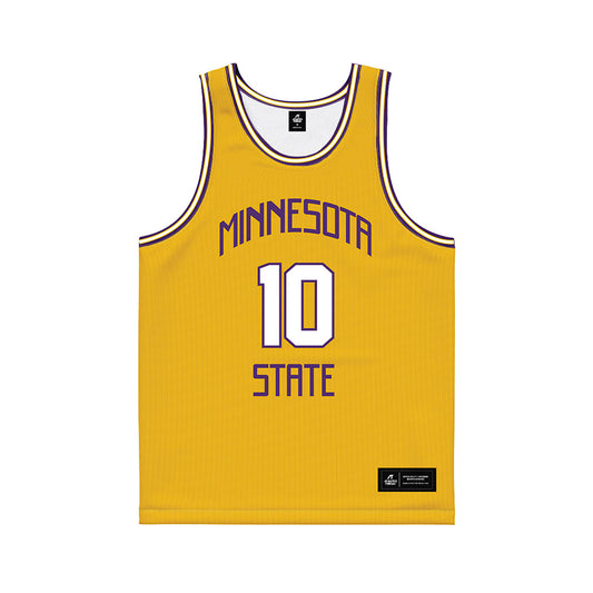 Minn. St. - NCAA Men's Basketball : Will Opsahl - Gold Basketball Jersey-0