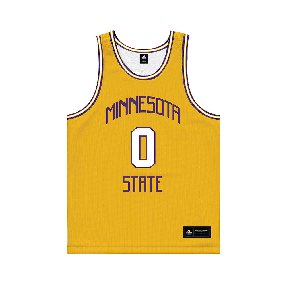 Minn. St. - NCAA Men's Basketball : Carson Schweim - Gold Basketball Jersey-0