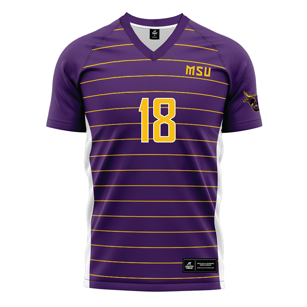 Minn. St. - NCAA Women's Soccer : Aubrey Bahl - Purple Soccer Jersey-0