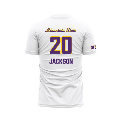 Minn. St. - NCAA Women's Soccer : Jade Jackson - White Soccer Jersey-1