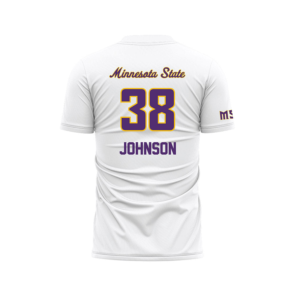 Minn. St. - NCAA Women's Soccer : Taryn Johnson - White Soccer Jersey-1