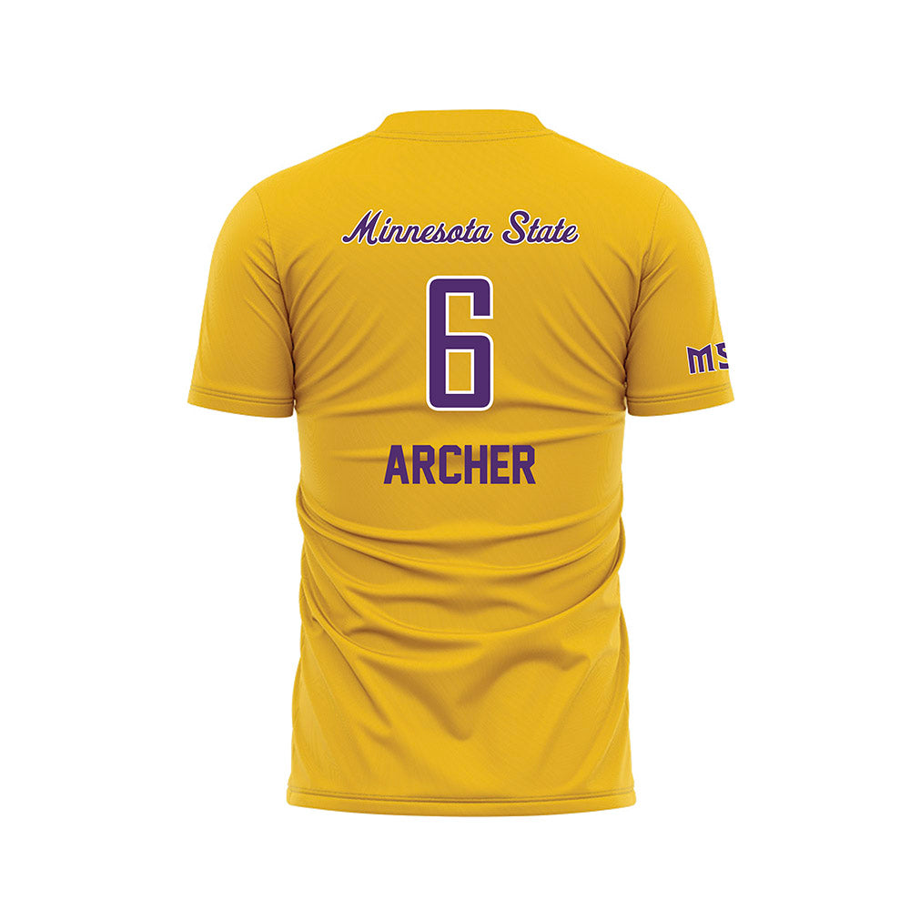 Minn. St. - NCAA Women's Soccer : Maddix Archer - Gold Soccer Jersey-1