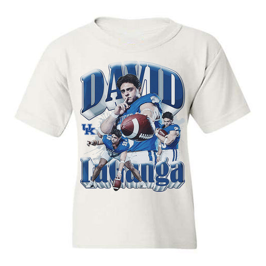Kentucky - NCAA Football : David LaGanga - Collage Youth T-Shirt-0