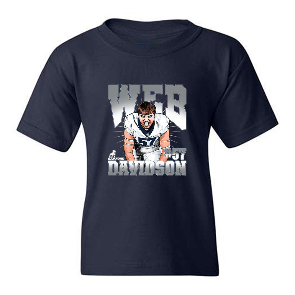 Samford - NCAA Football : Web Davidson - Youth T-Shirt-0