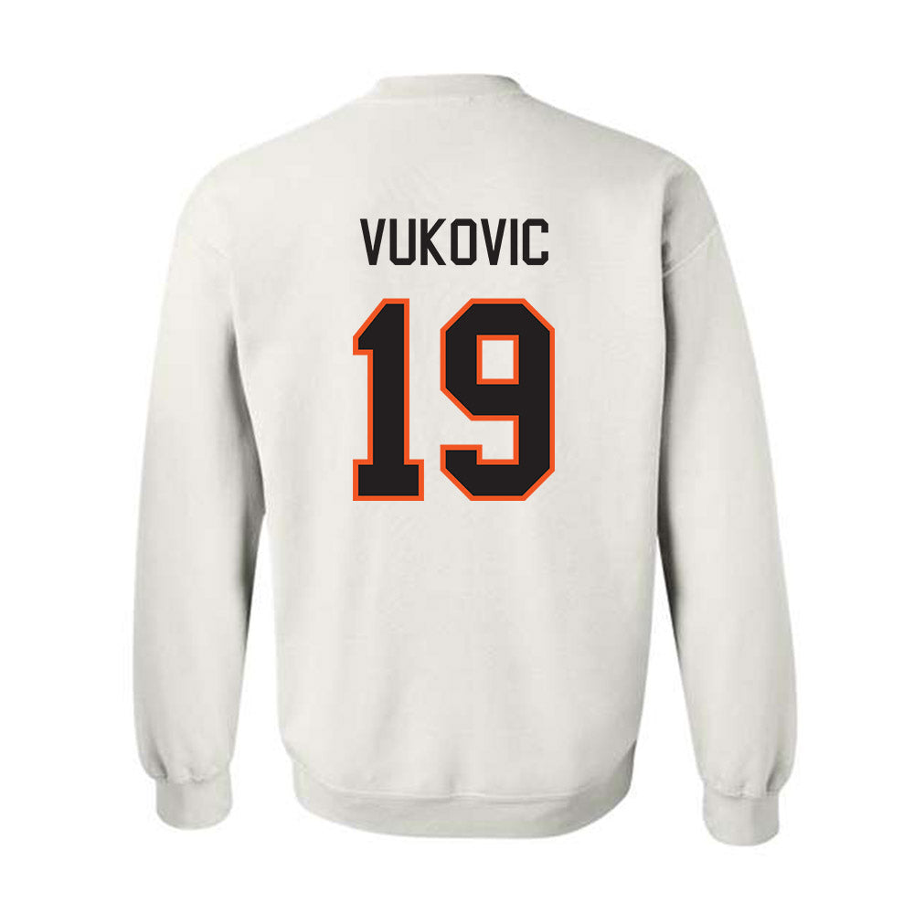 Oklahoma State - NCAA Men's Basketball : Andrija Vukovic - Classic Shersey Crewneck Sweatshirt-1