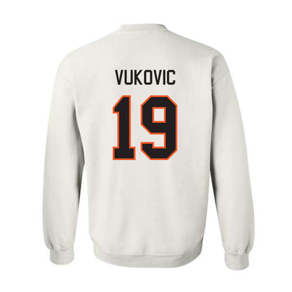 Oklahoma State - NCAA Men's Basketball : Andrija Vukovic - Classic Shersey Crewneck Sweatshirt-1