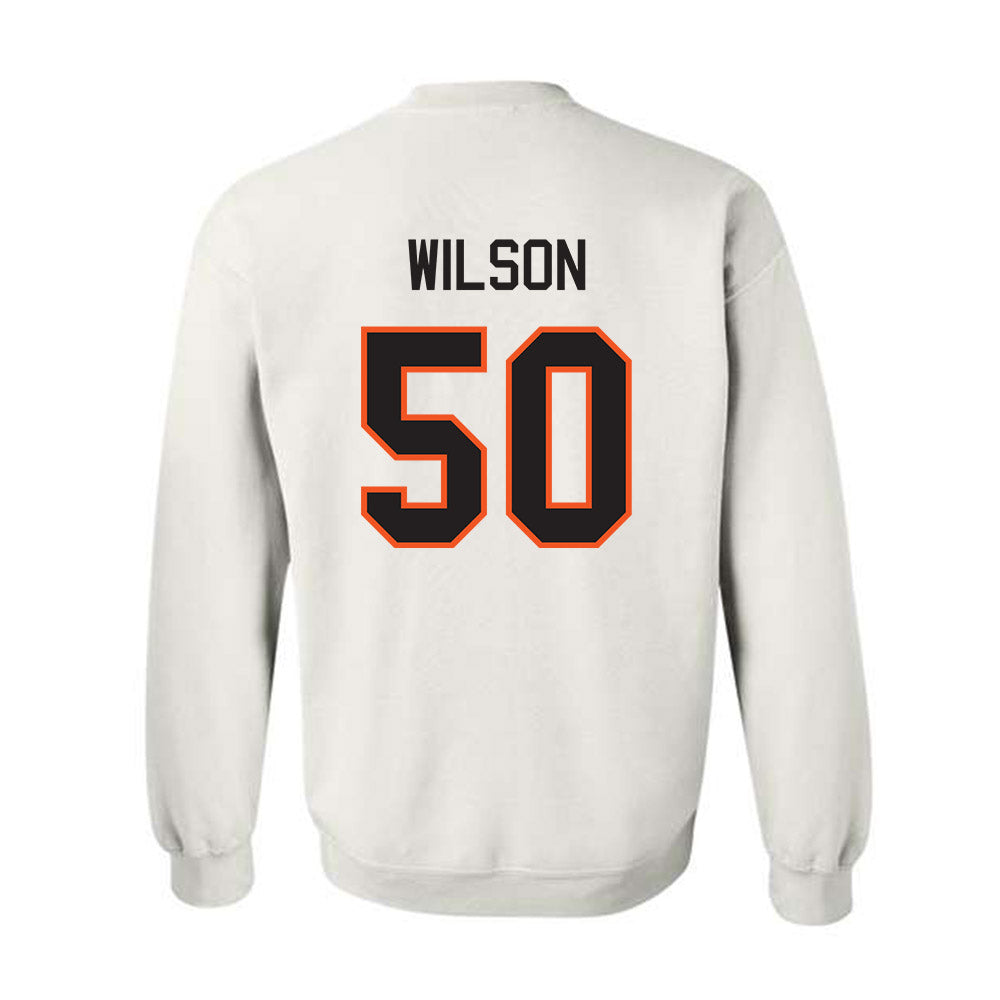 Oklahoma State - NCAA Football : Gunnar Wilson - Classic Shersey Crewneck Sweatshirt-1