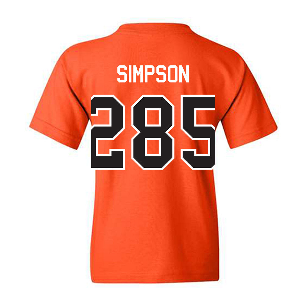 Oklahoma State - NCAA Wrestling : Hayden Simpson - Classic Shersey Youth T-Shirt-1