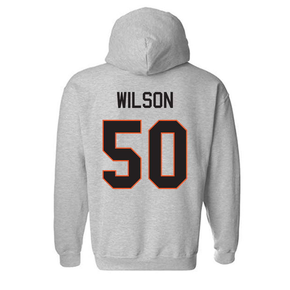 Oklahoma State - NCAA Football : Gunnar Wilson - Classic Shersey Hooded Sweatshirt-1