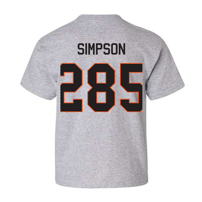 Oklahoma State - NCAA Wrestling : Hayden Simpson - Classic Shersey Youth T-Shirt-1