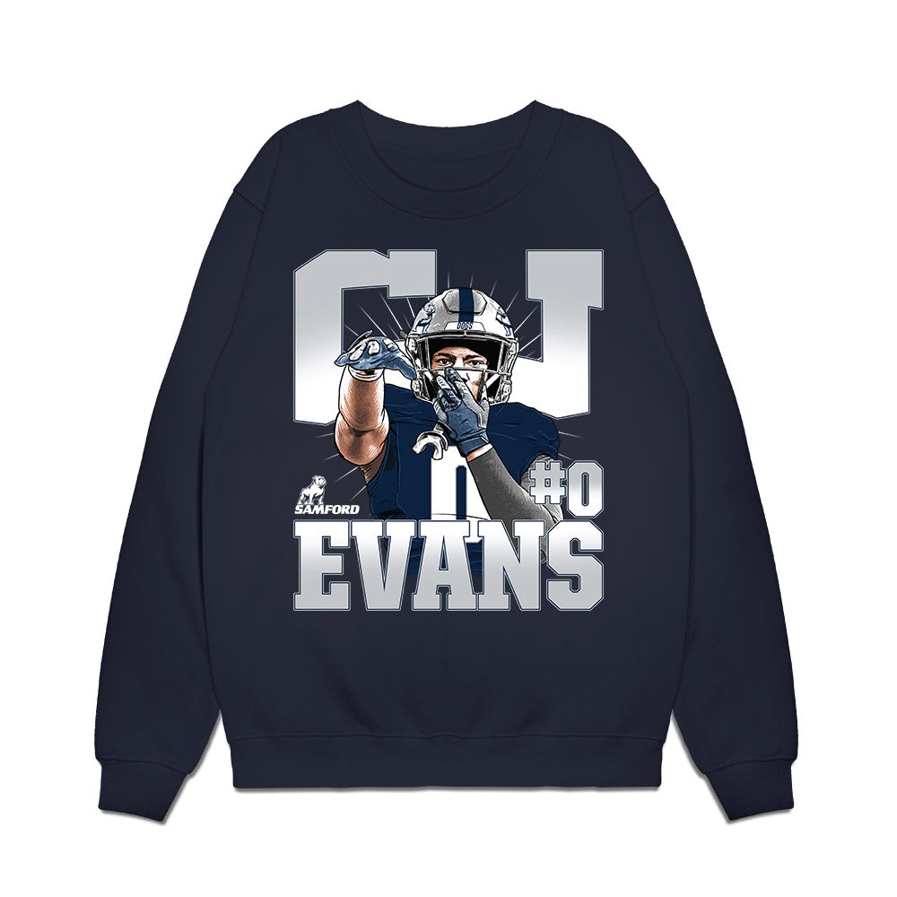 Samford - NCAA Football : Cj Evans - Collage Premium Crewneck Sweatshirt-0