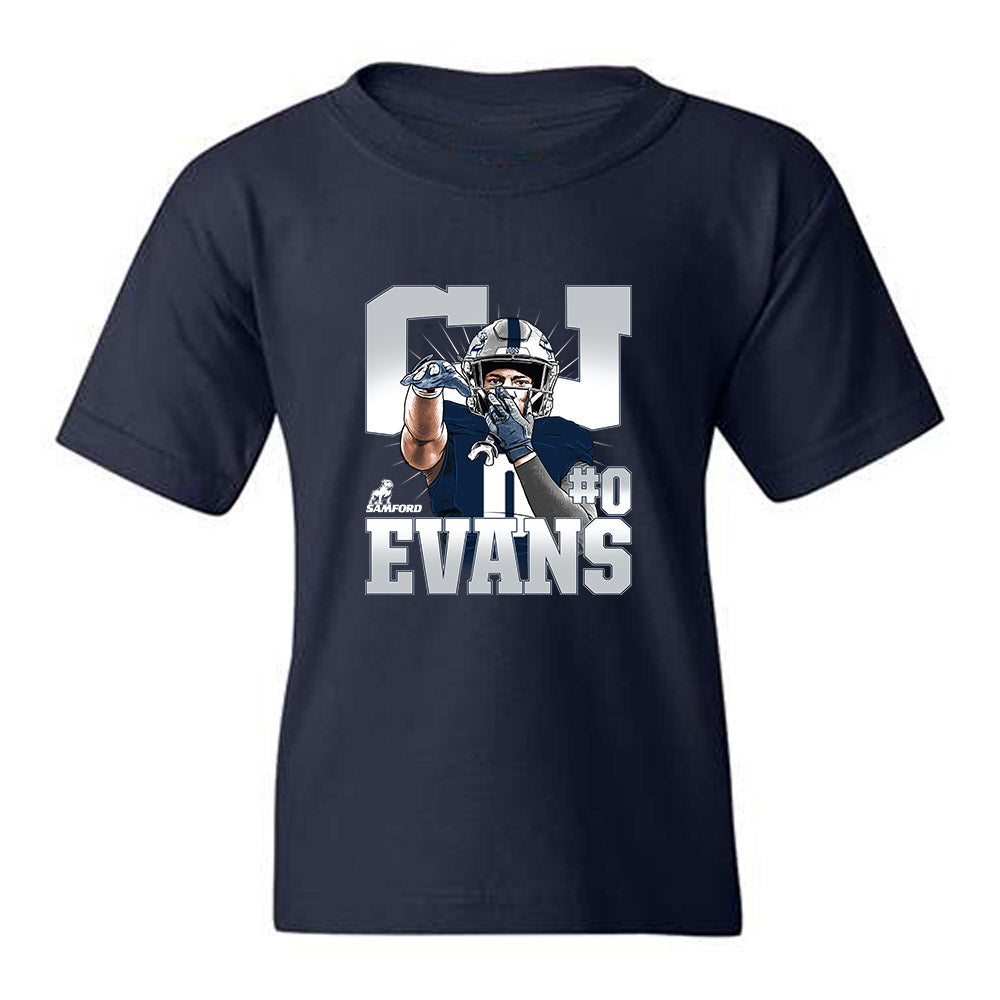 Samford - NCAA Football : Cj Evans - Collage Youth T-Shirt-0
