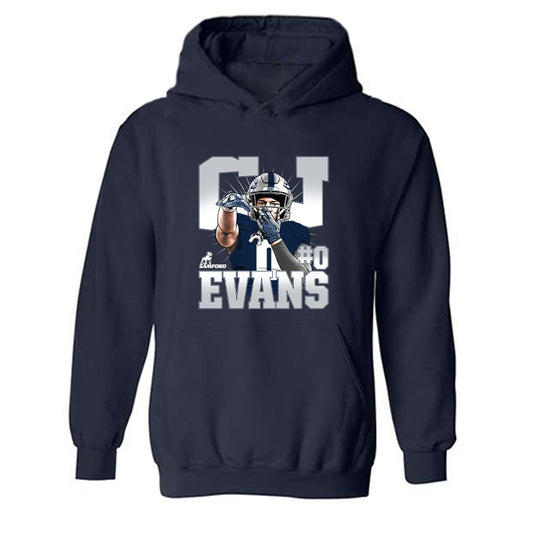 Samford - NCAA Football : Cj Evans - Collage Hooded Sweatshirt-0