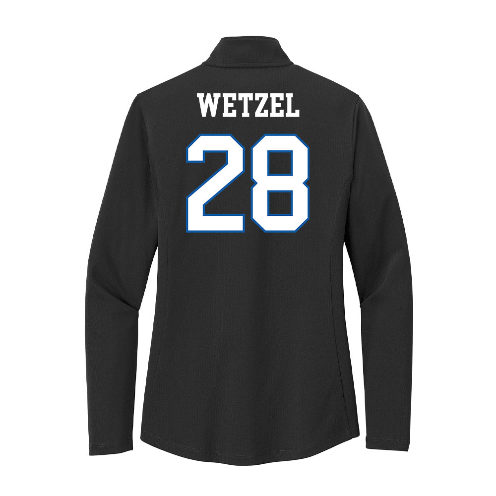 UNC Asheville - NCAA Men's Soccer : Isaac Wetzel - Women's Lightweight Quarter Zip Jacket-1