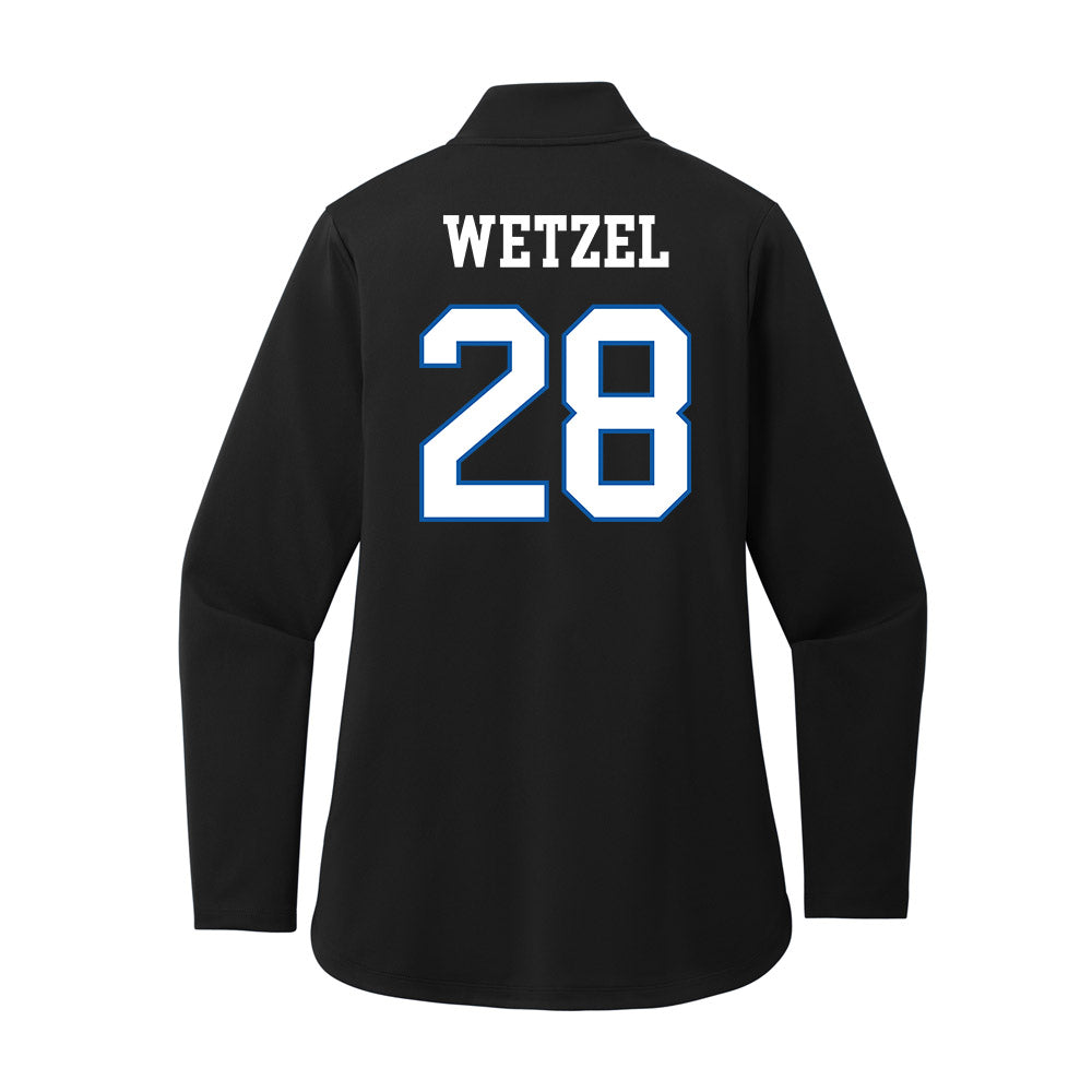 UNC Asheville - NCAA Men's Soccer : Isaac Wetzel - Women's Premium Quarter Zip Jacket-1