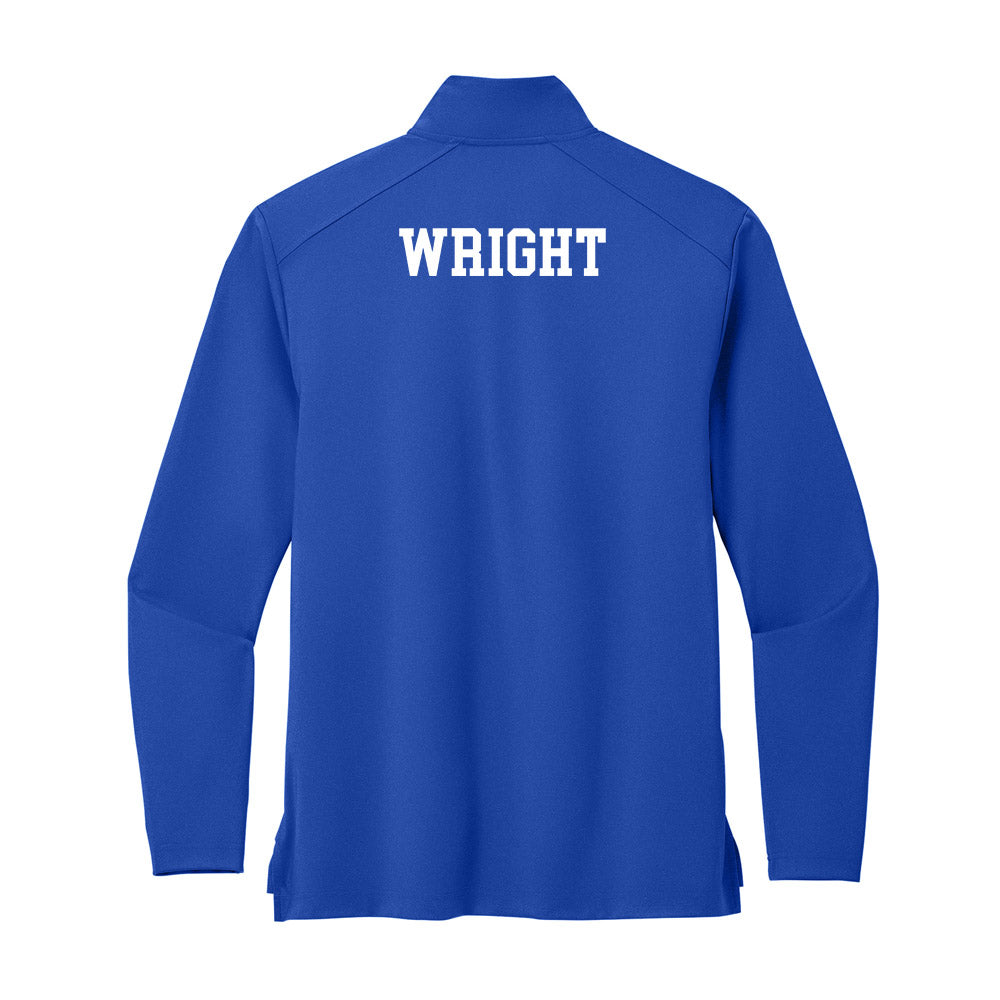 UNC Asheville - NCAA Men's Track & Field : Isaac Wright - Premium Quarter Zip Jacket-1