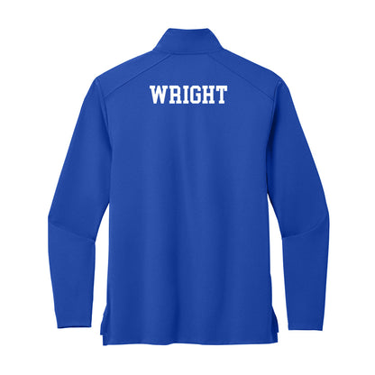 UNC Asheville - NCAA Men's Track & Field : Isaac Wright - Premium Quarter Zip Jacket-1