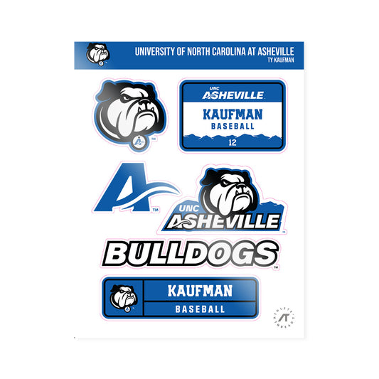 UNC Asheville - NCAA Baseball : Ty Kaufman - Sticker Sheet-0