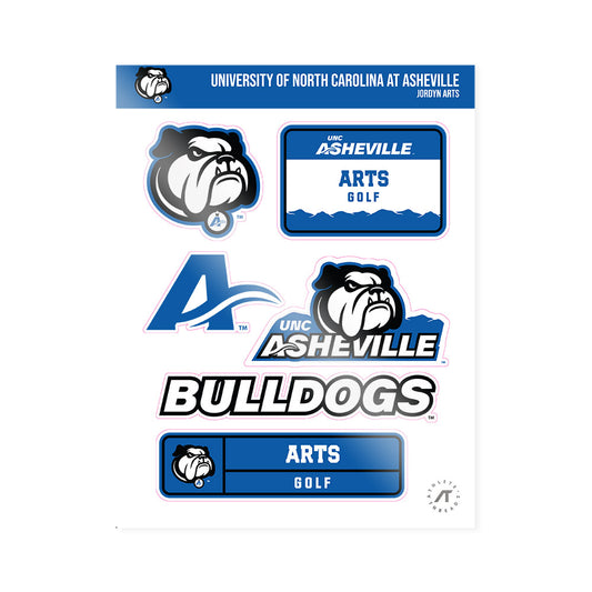 UNC Asheville - NCAA Women's Golf : Jordyn Arts - Sticker Sheet-0