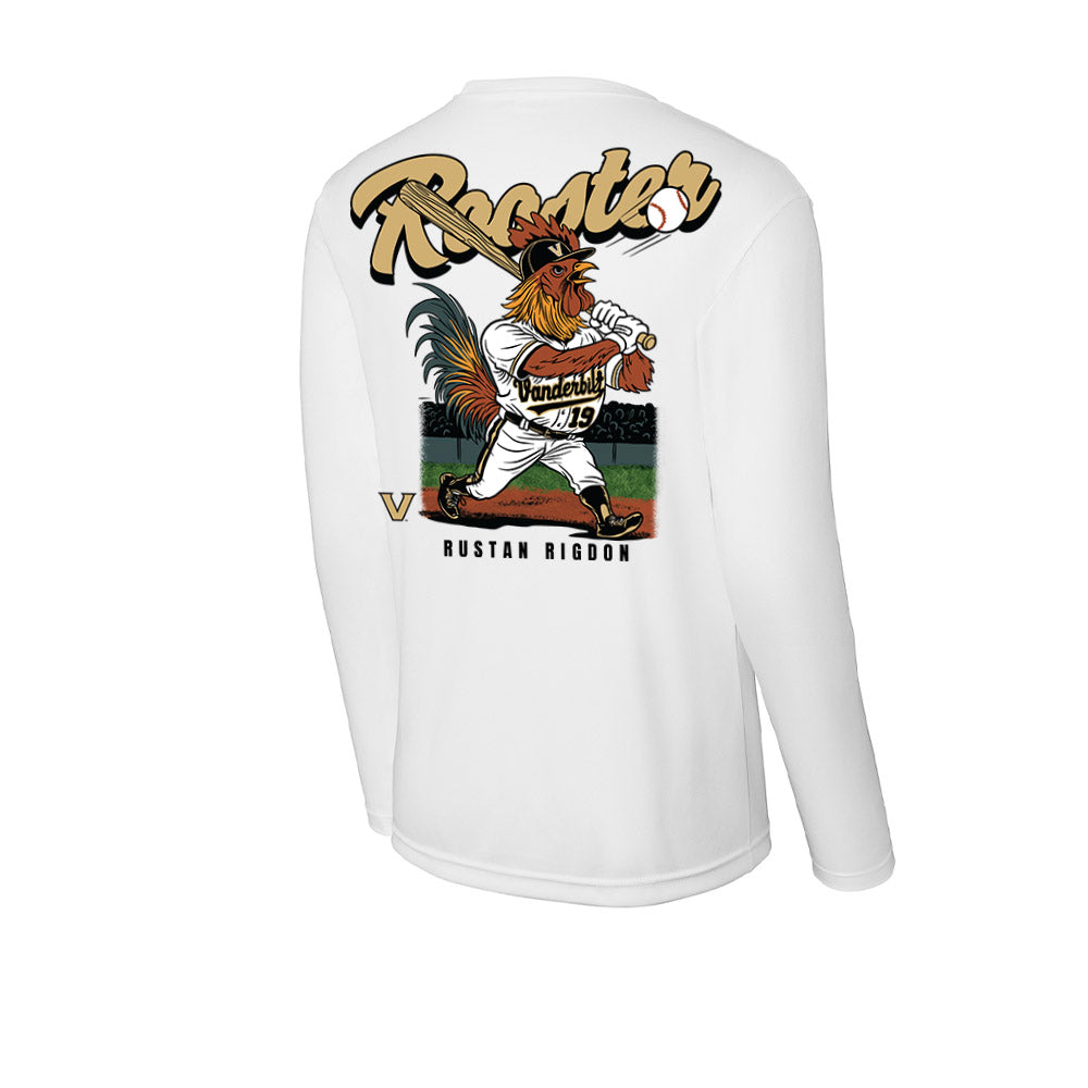Vanderbilt - NCAA Baseball : Rustan Rigdon - Rooster Activewear Long Sleeve T-Shirt-1