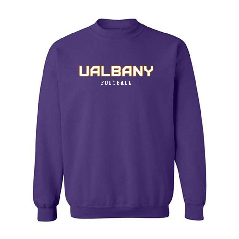 Albany - NCAA Football : Myles Burkett - Classic Shersey Crewneck Sweatshirt-0