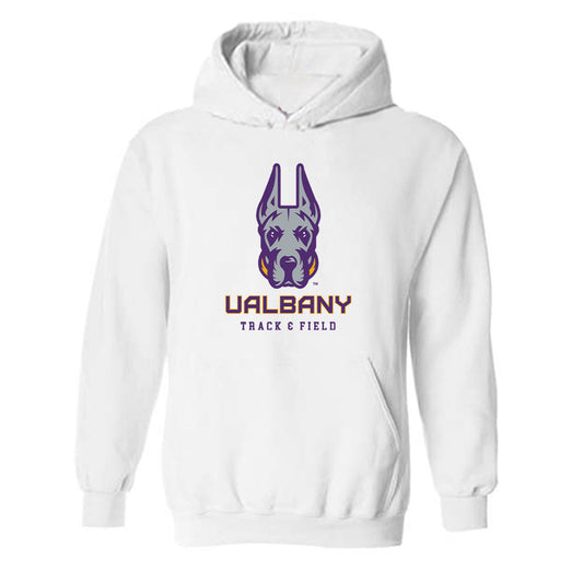 Albany - NCAA Men's Track & Field : Kenan Grant - Classic Shersey Hooded Sweatshirt-0