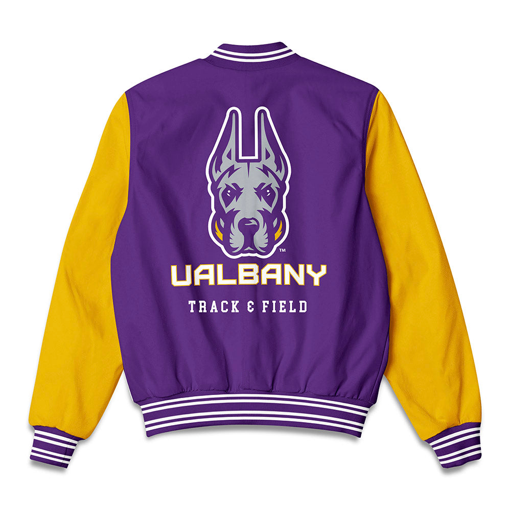 Albany - NCAA Men's Track & Field : Kenan Grant - Bomber Jacket-1